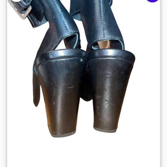 Laurence Decade Paris Black Leather Open Toe Heel - Picture 7 of 7